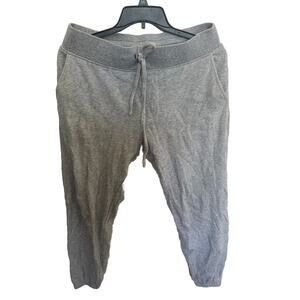 True Religion Jogger Sweatpants Men's M Gray Fleece Logo Graphic Elastic Waist